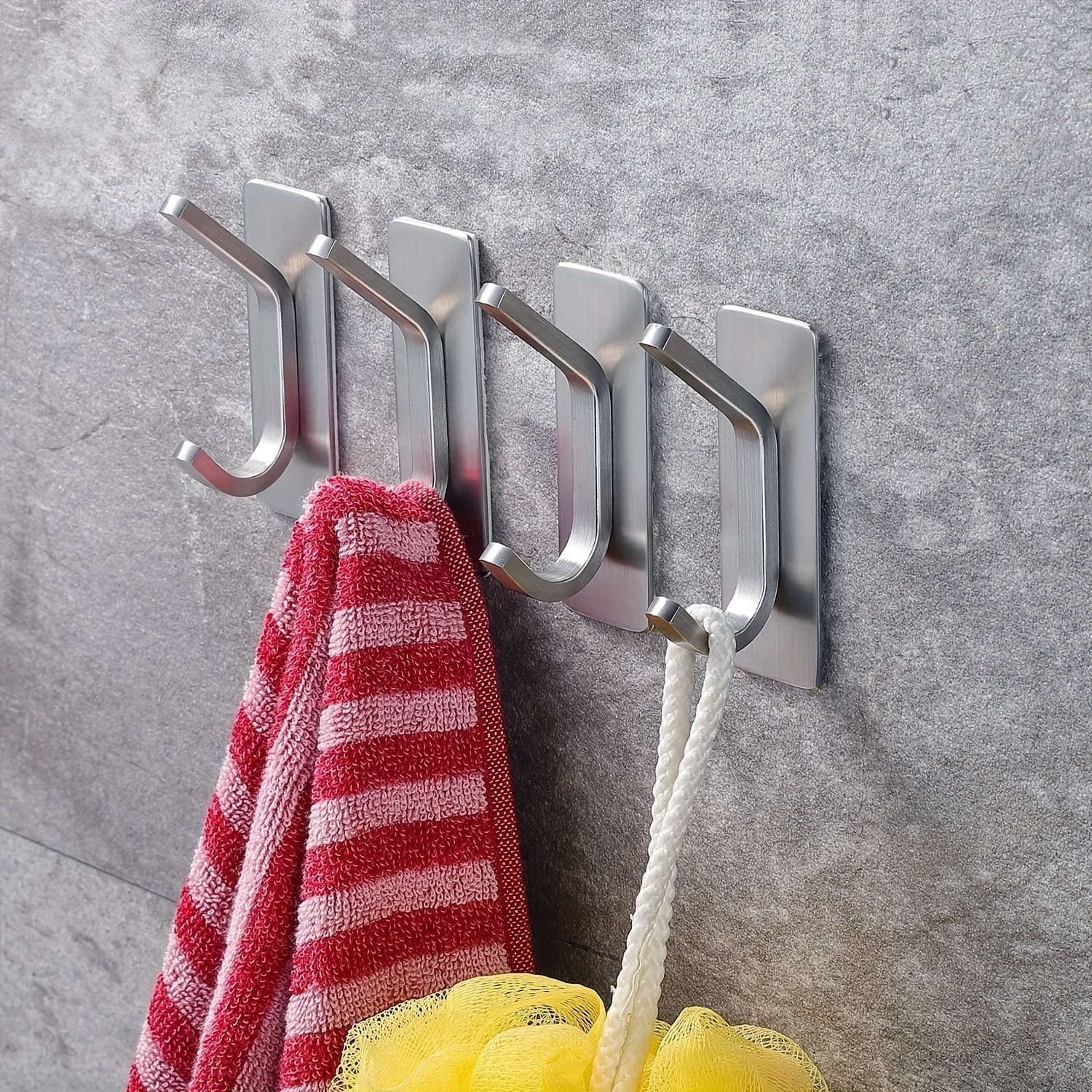 No Drilling Required, Adhesive Hook, Clothes, Towels, Bath Towels,... product image 4