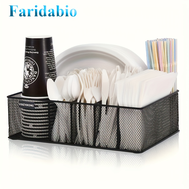 

1pc Faridabio - 6-compartment Organizer For , Bar, - -free For , , Knives, , Plates