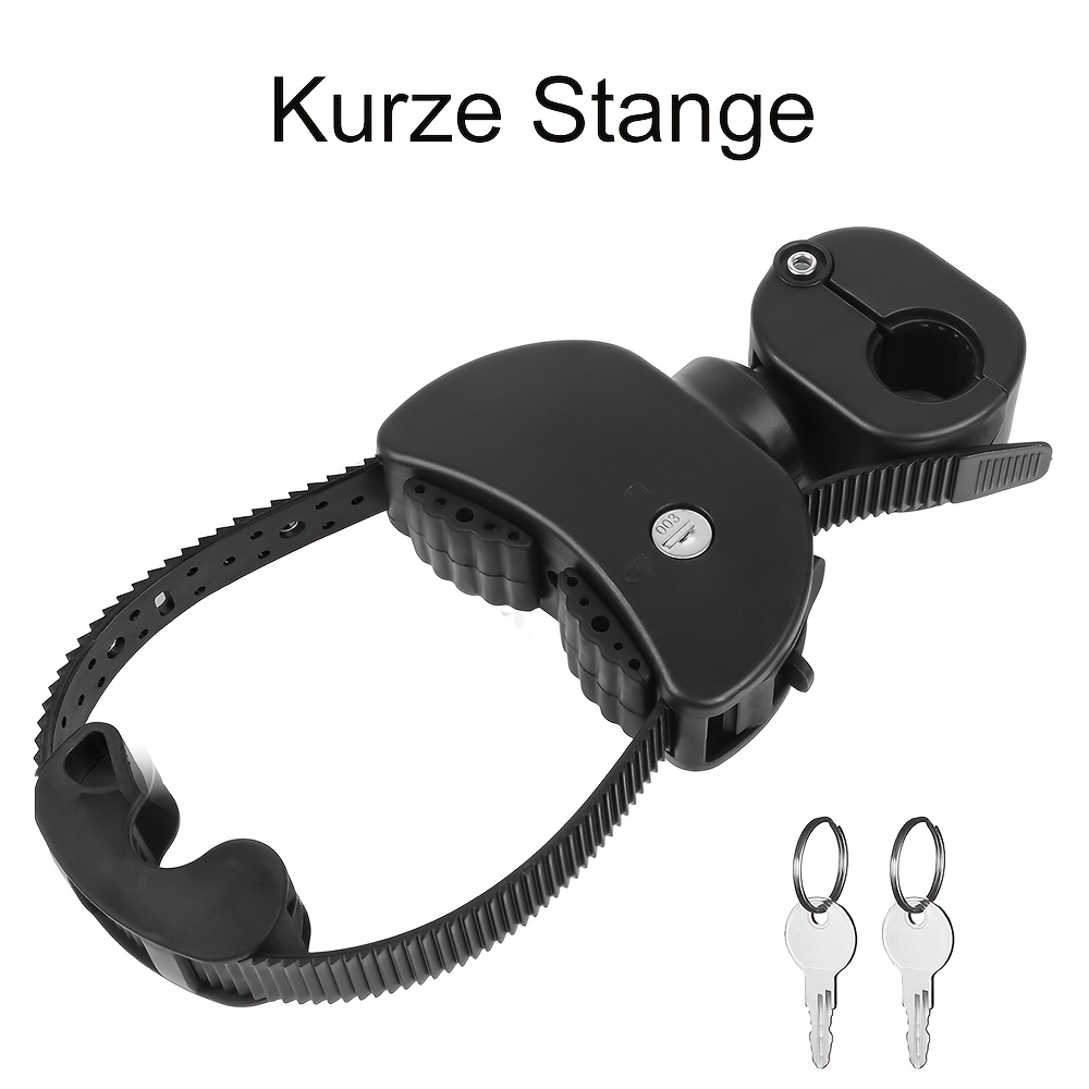 Image of Long Rod Bike Frame Lock, Anti-theft Bicycle Fixed Holder With 2 Keys, , Fits Max 15cm Diameter, 38cm Long For Outdoor Security
