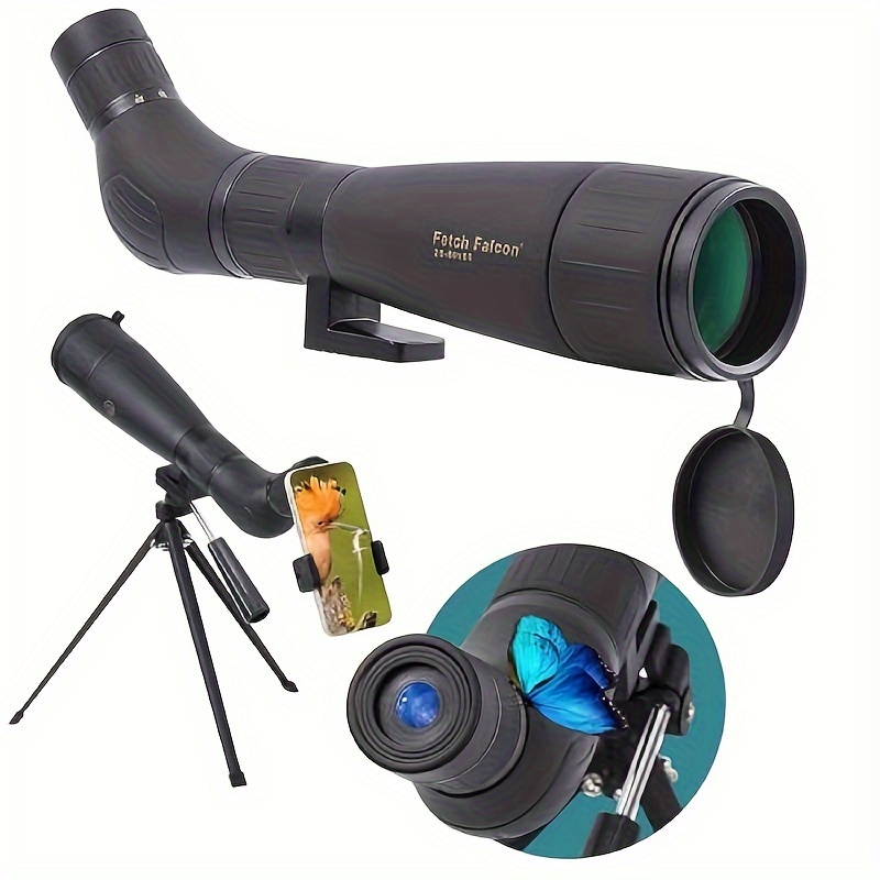 

Fetch 20-60x60 Fmc Hd Scopes Long Range With Metal Tripod Phone Adapter And Carry Bag