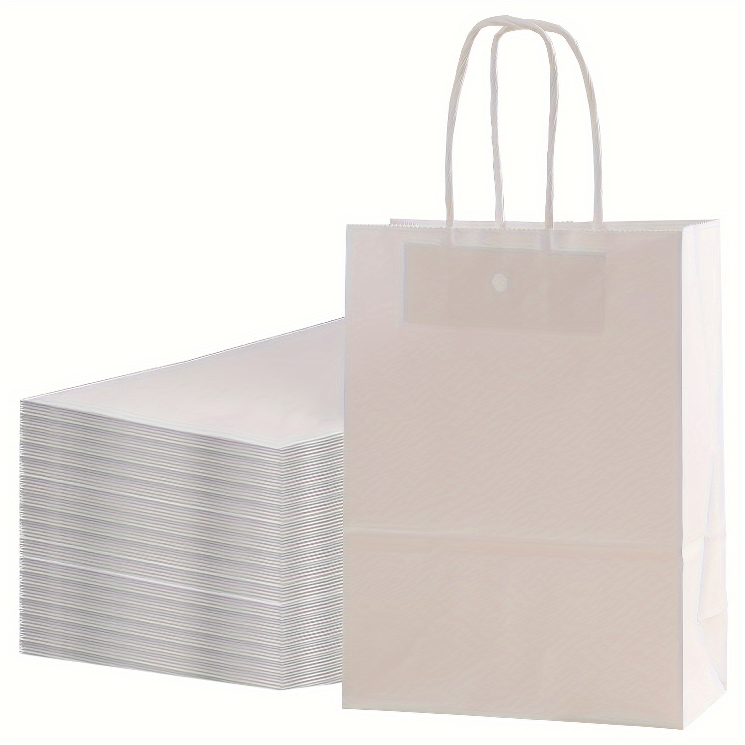 

24-piece White Gift Bags 6.3x8.7x3.1" - Versatile For Birthdays, Weddings & More | Reusable Shopping & Takeout Bags With Handles