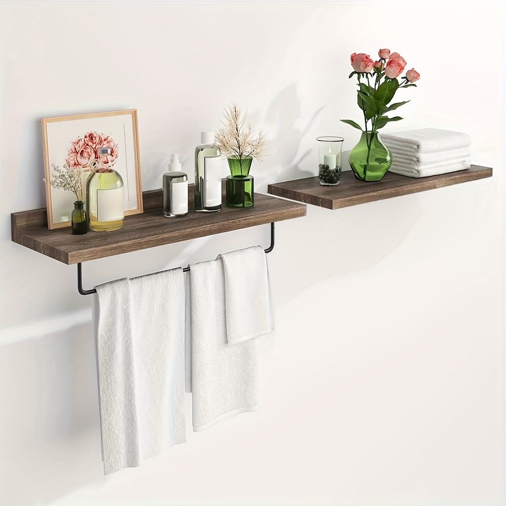 

2pcs, Floating Shelves, Bathroom Decor, Bathroom Shelves, Vase Display , Christmas Decoration, For , Bedrooms, , , Bathroom Organizers And