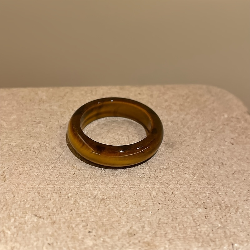 1pc Bohemian Eye Natural Gemstone Ring, Elegant And , Suitable For Daily Wear And Gifts, Valentine's Day And Festive Fashion Creative Rings