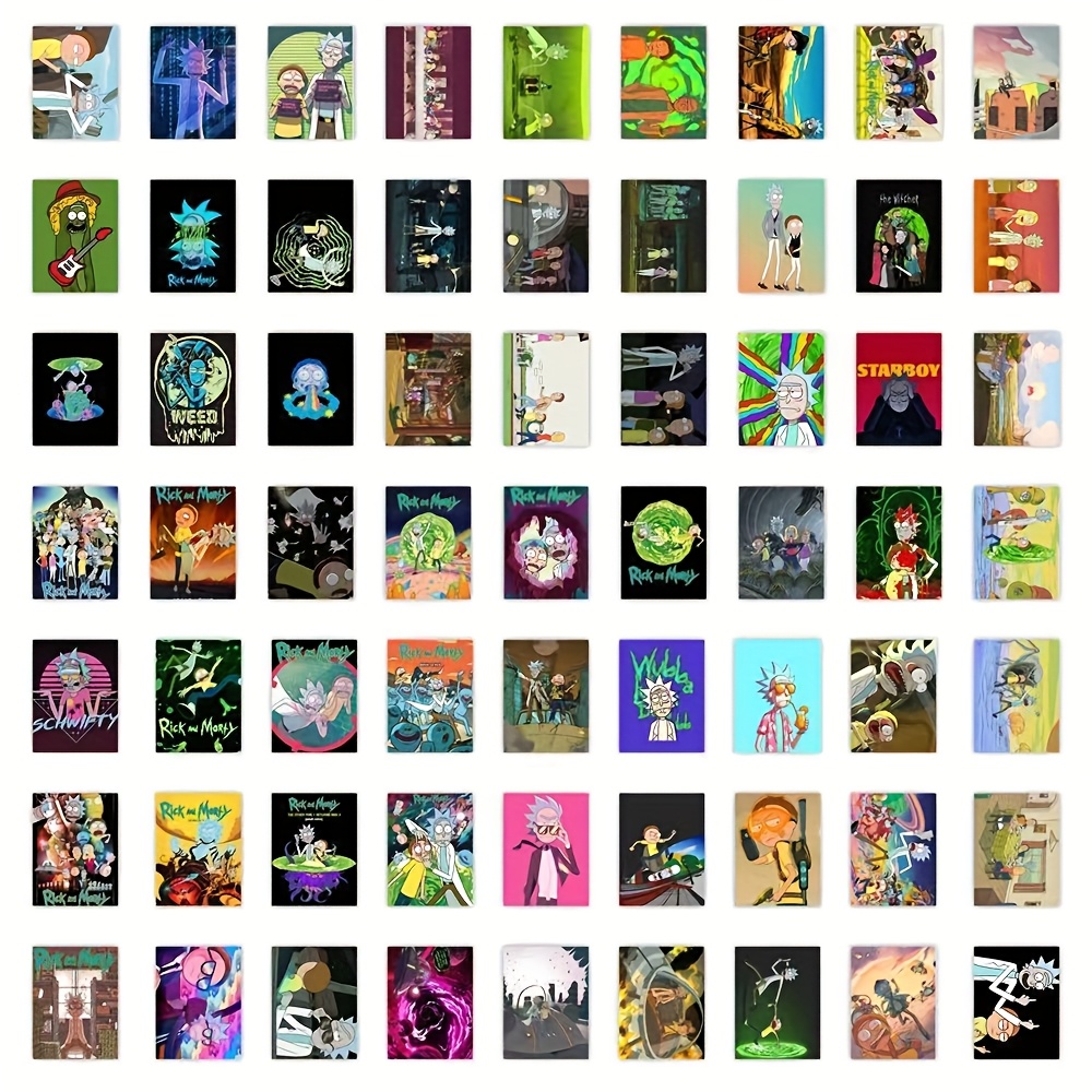 TEMU Rick And 63pcs Halloween And Christmas Stickers Gifts For Water Bottles Laptop Bumper Water Bottles Computer Phone Hard Hat Car And Decals