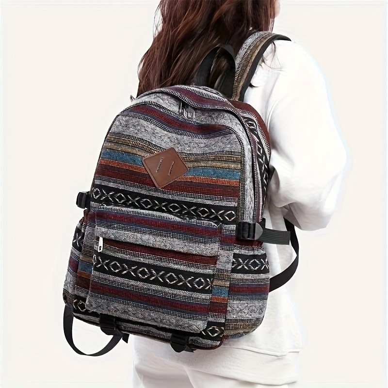 new stylish bohemian backpack women featuring colorful  display picture 2