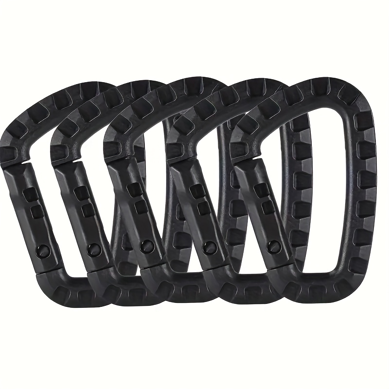 

5pcs Tactical D-ring Carabiner Set - Abs Plastic Hooks For Backpacks, Hiking & , Hiking Accessories, Mountaineering,