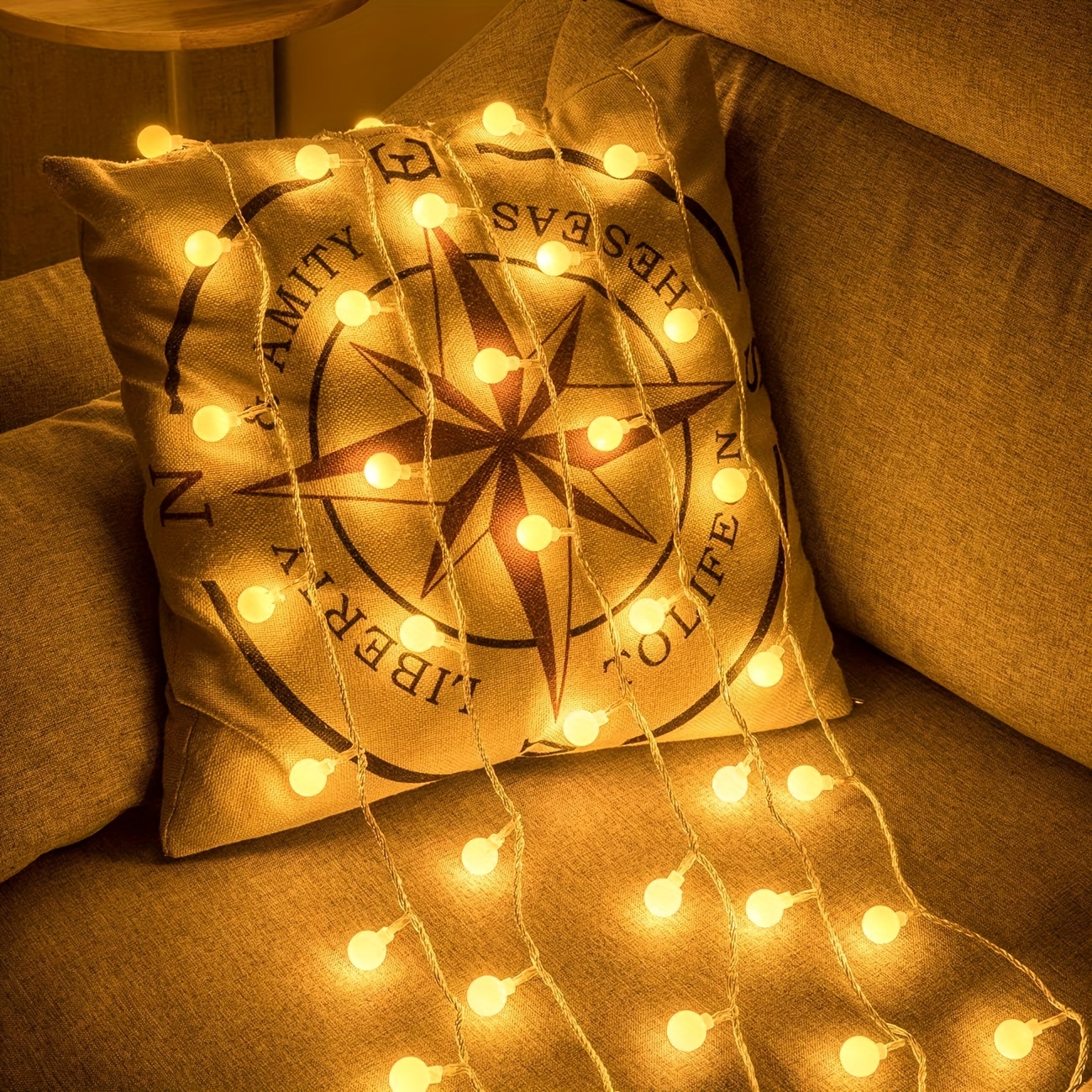 2pcs solar-powered lights 10m/20 -mode decorative string lights