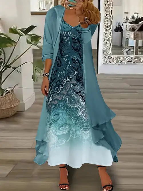 2 piece summer dresses Womens Pieces Outfits Dress Sets Ruffle Floral Tank Top Boho Belt Lace Up Long Skirt Set Solid Color Officewear Uniform Elegant Skirt 2 Piece Beach Wedding Dresses Akklian womens fashion Women's Casual