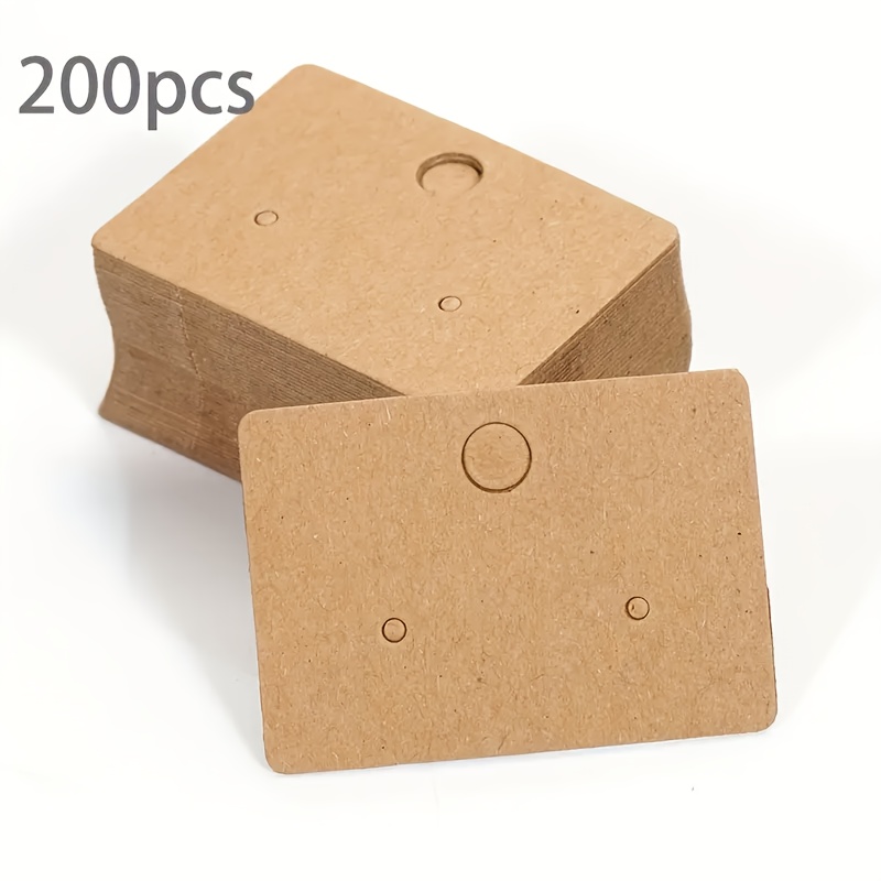 Image of 200pcs Of Jewelry Display Cardstock, Earring Display Card Holders, For Jewelry Diy Crafts, Small Business, Practical And Convenient Supply - Jewelry Making Display And Packaging Supplies