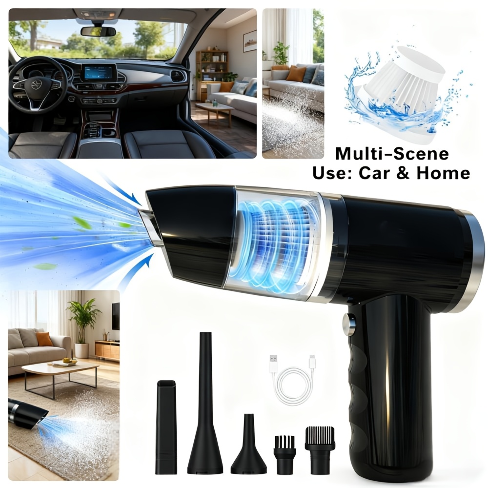 TEMU Multifunctional Cordless Rechargeable Mini Vacuum Cleaner, Strong Suction, Suitable For Computer Cleaning, Home Cleaning, Car Cleaning,