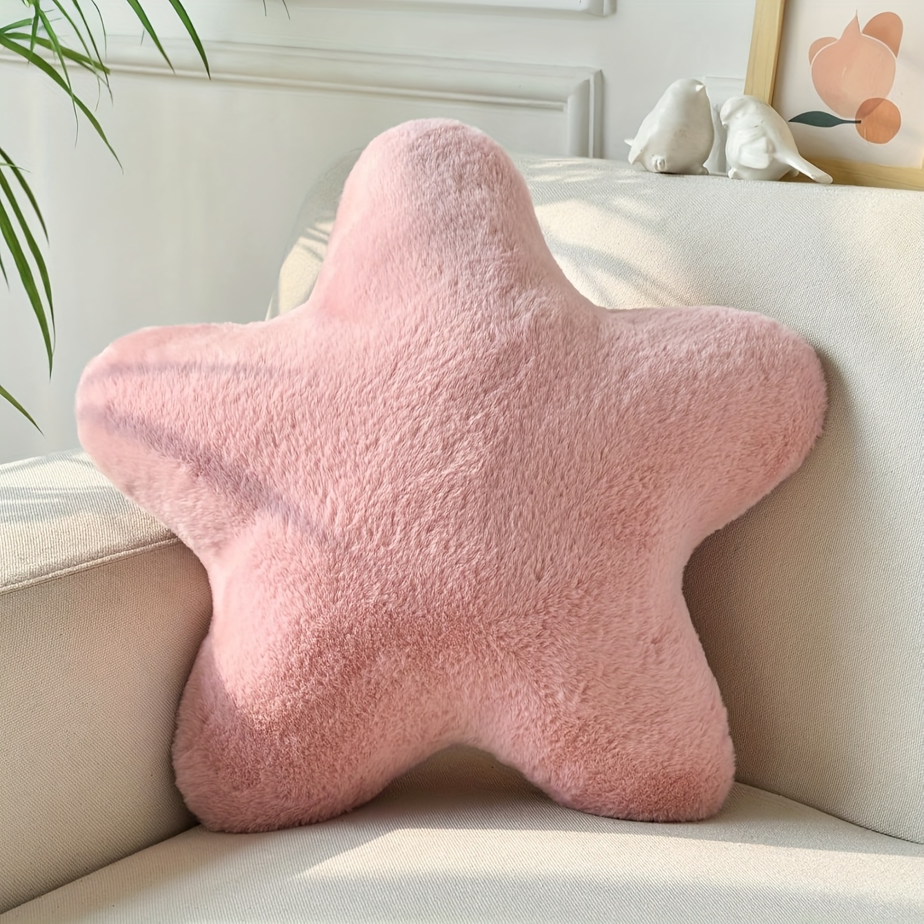 Soft Fufu Star-shaped Pillow! Showcasing Gentleness, Multi-scene , Bed/sofa/camping Use, Hand Washable And Easy To Care For, Perfect Gift For Family On Valentine's Day