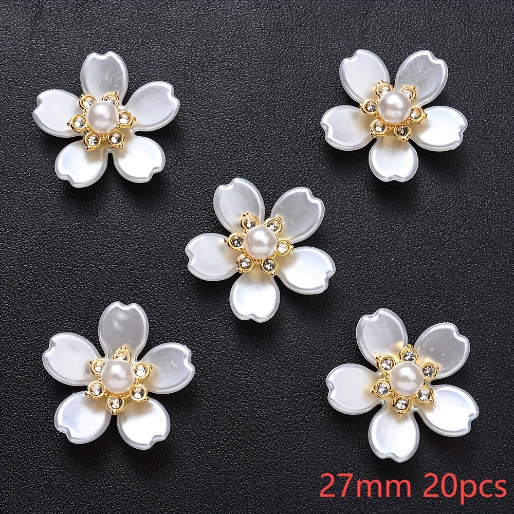 IDEANATEGRATE 20Pcs Rhinestone Flower Brooches For Dancing Party And Banquet