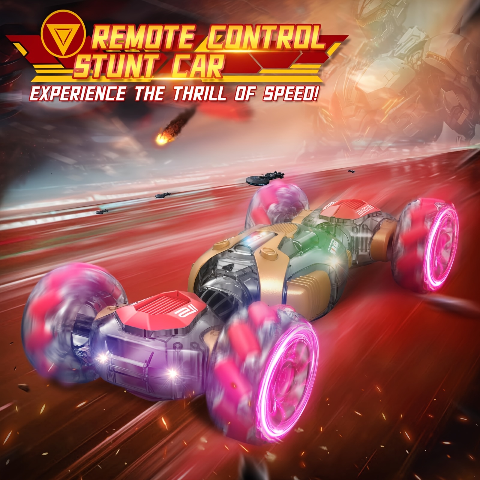 Gesture Sensing RC Stunt Car Toys, RC Car for Kids 2.4Ghz Hand & Controlled Remote Control Twist Rotating Cars 4WD Transform Off Road RC Cars for Boys 6-1 Perfect Christmas And Birthday Gifts