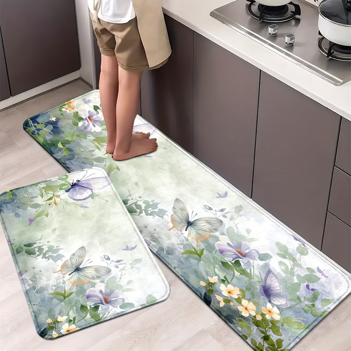 

-themed Non-slip Kitchen & Bathroom Mats - , Machine Washable Runner Rugs For Home, Office, Laundry - Comfortable Standing Pads In Sizes