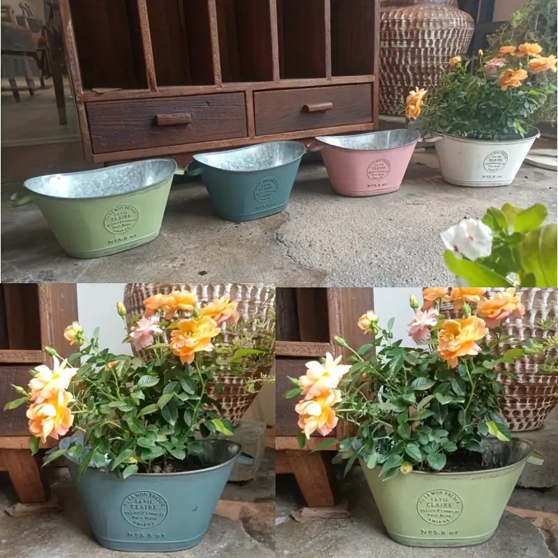 villen hof blumentopf ovaler blech blumentopf schreibtisch