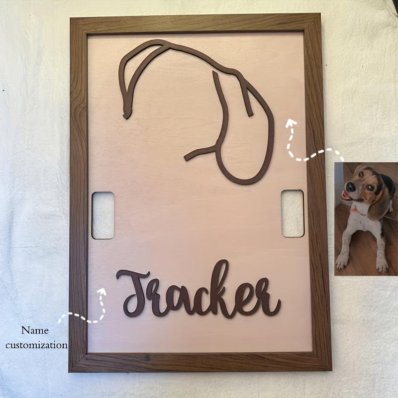 Custom Pet Memorial Frame - Handcrafted Wooden Silhouette Keepsake with Personalized Name And Date, No Power Required, Pet Owner'S Bereavement Remembrance, Anniversary Gift, Pet Memory Souvenir