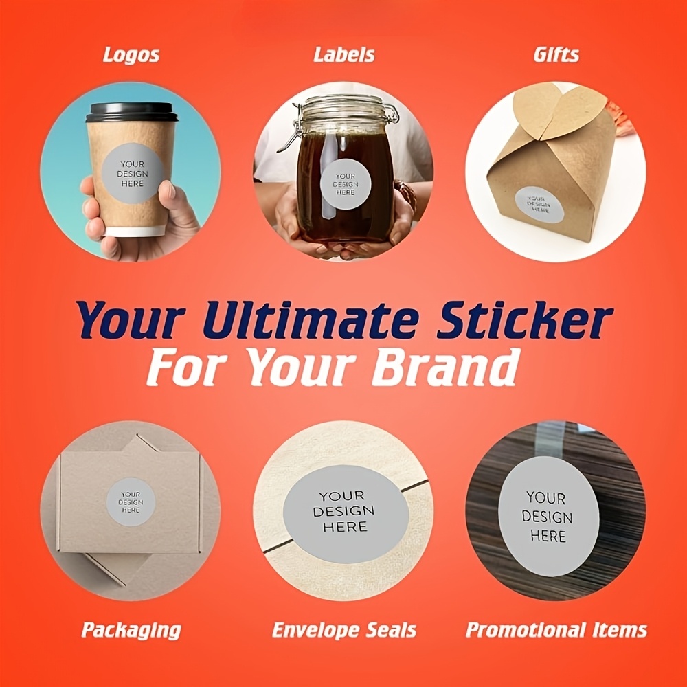 Custom Personalized Sticker Labels, Available in Multiple Sizes