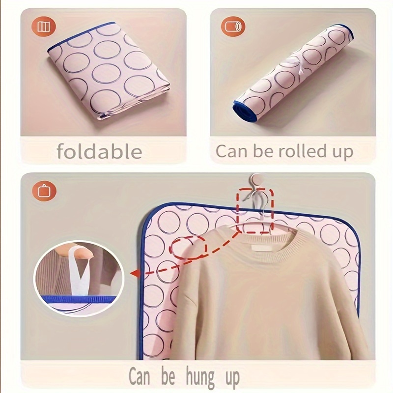 1pc foldable ironing mat portable heat resistant waterproof non slip   use no electricity needed   carry design details 2