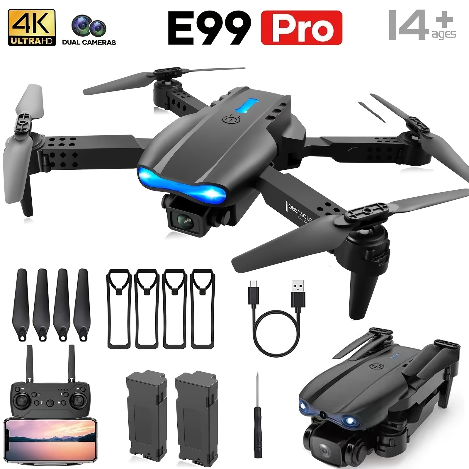 TEMU Beginner-friendly Drone, High-end Drone, Remote-controlled Drone With Model Camera Featuring A Folding Design. The S2 Is With Upgraded Brushless