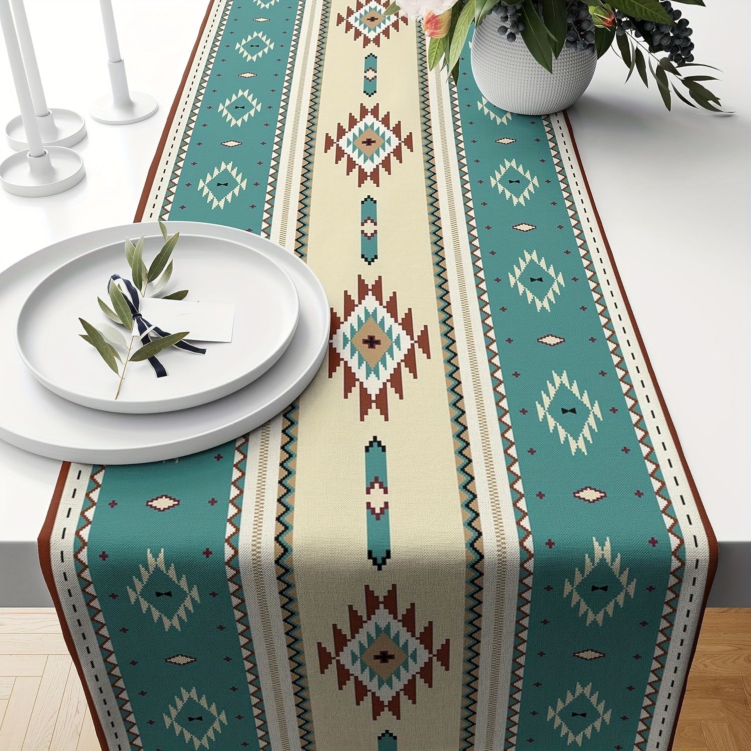 

- Table - 13x72 , Polyester, For Dining & , , And Parties