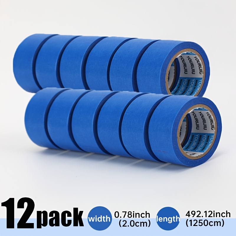 TEMU Ensemble de washi japonais , 2 cm de largeur x 12,5 m, 12 rouleaux, autocollant décoratif pour scrapbooking, emballage cadeau, décoration de