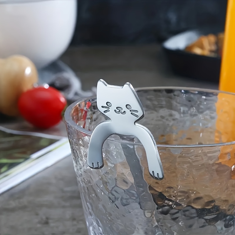 Cute Cat shaped Stainless Steel Coffee Spoon Perfect - Temu