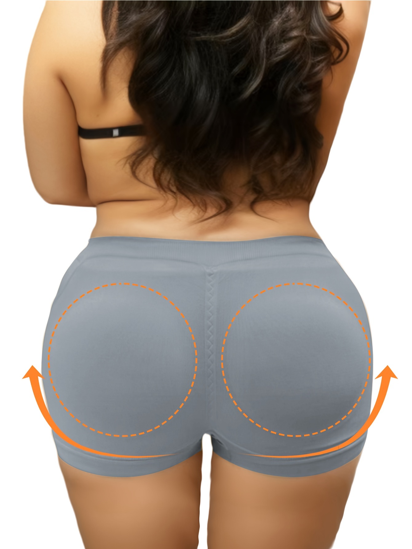 Women's Simple Panty Plus Size Solid Padded Butt Lifting - Temu