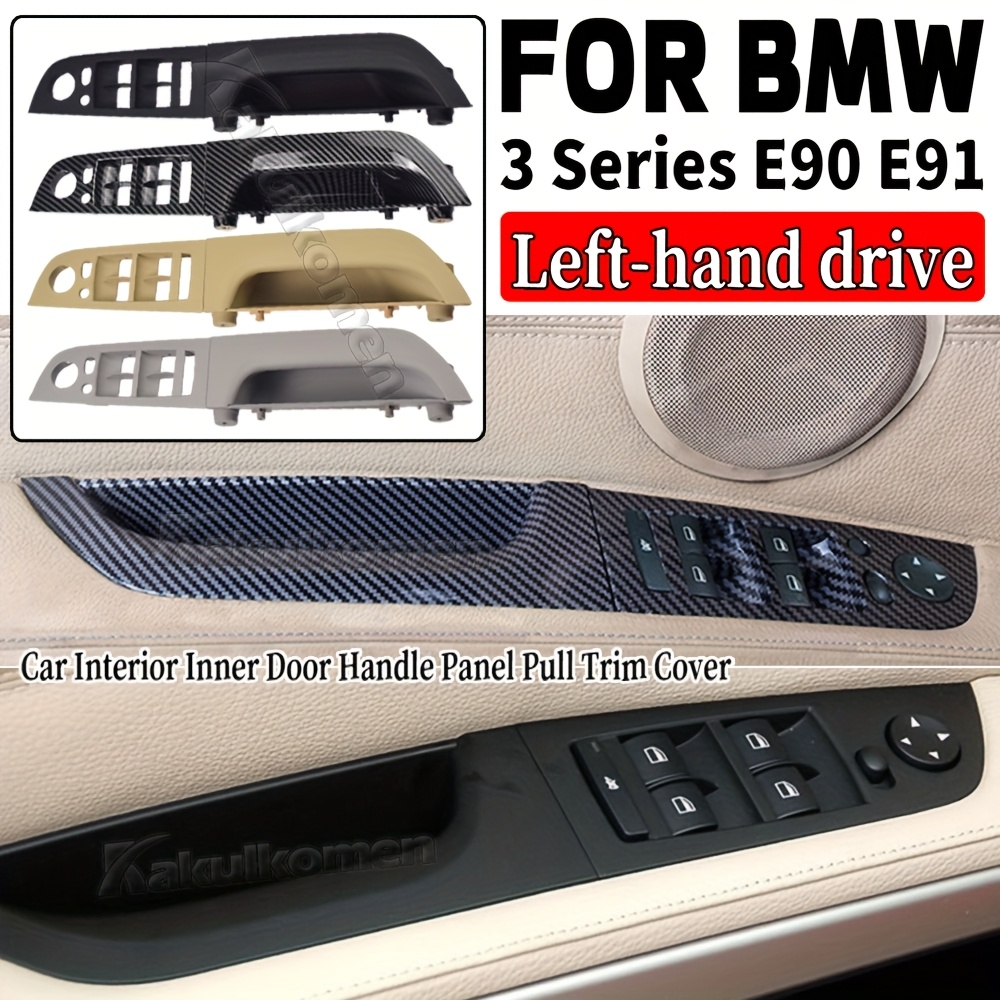 Maxbell Left Side Door Panel Handle Pull Trim Cover For BMW E90 3 Sedan Wagon Black 2852782102091