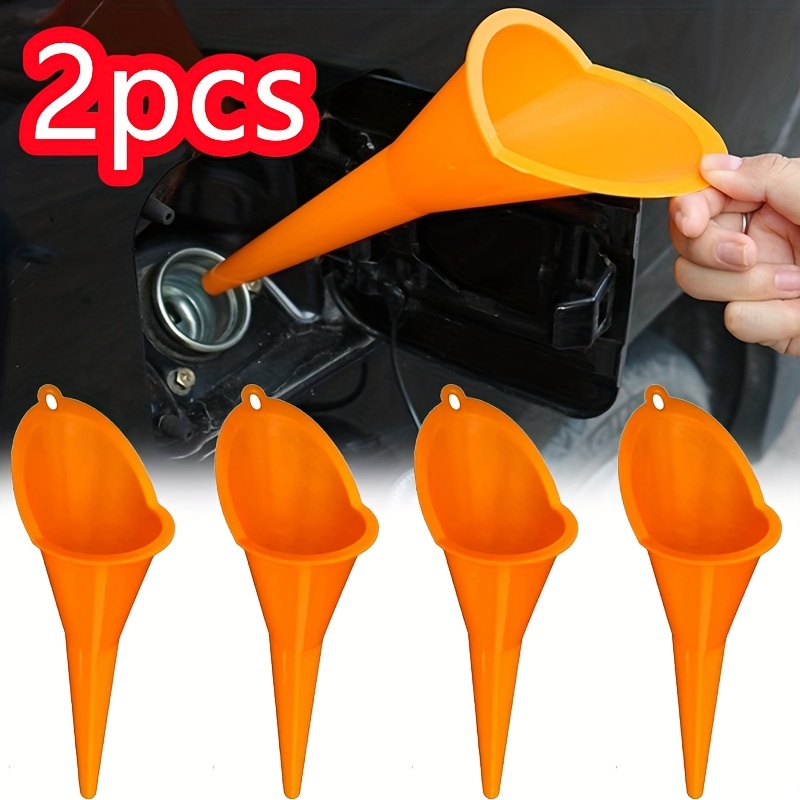 TEMU 2/4 Stück Leuchtend Oranges Plastik-Antispritz-Trichterauslauf mit Langem Ausguss & Ergonomischer Griff – Auslaufsicheres