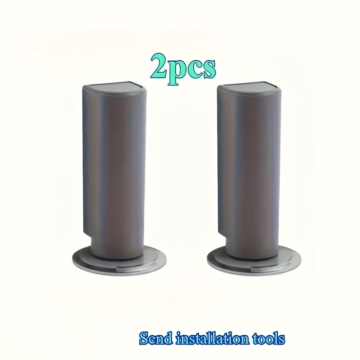 TEMU 2pcs Butée de porte magnétique invisible à ventouse, perforation, anti-collision, installation facile, avec support adhésif. Protège des chocs.