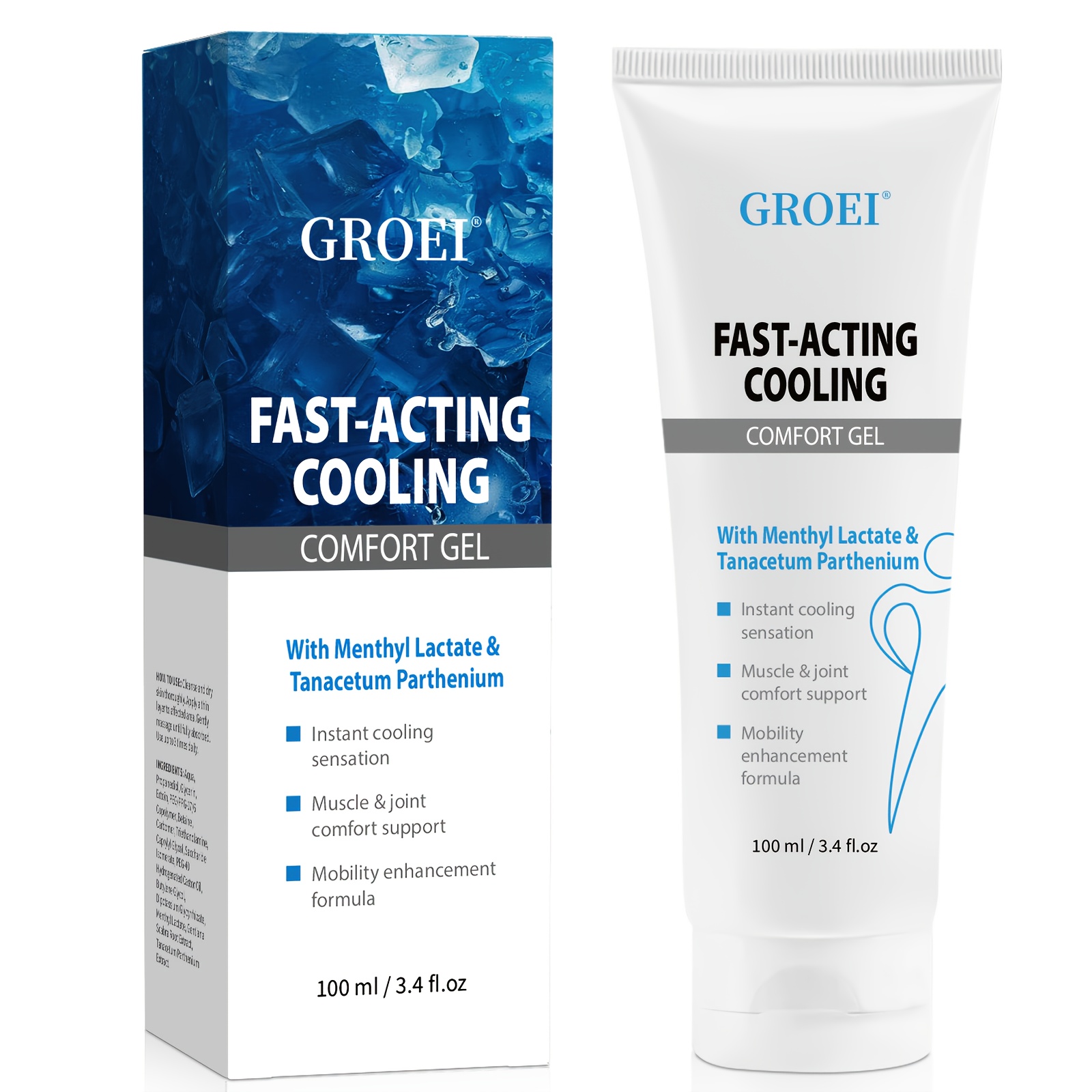 1pc/2pcs Muscle and Joint Comfort Gel: with Menthol Cooling Factor Gel, containing Methyl Lactate & Butyric Acid, Enhanced Formula for Enhanced Mobility, Suitable for Back Tension, Joint Stiffness, Physical Exhaustion, Daily Care Cream!