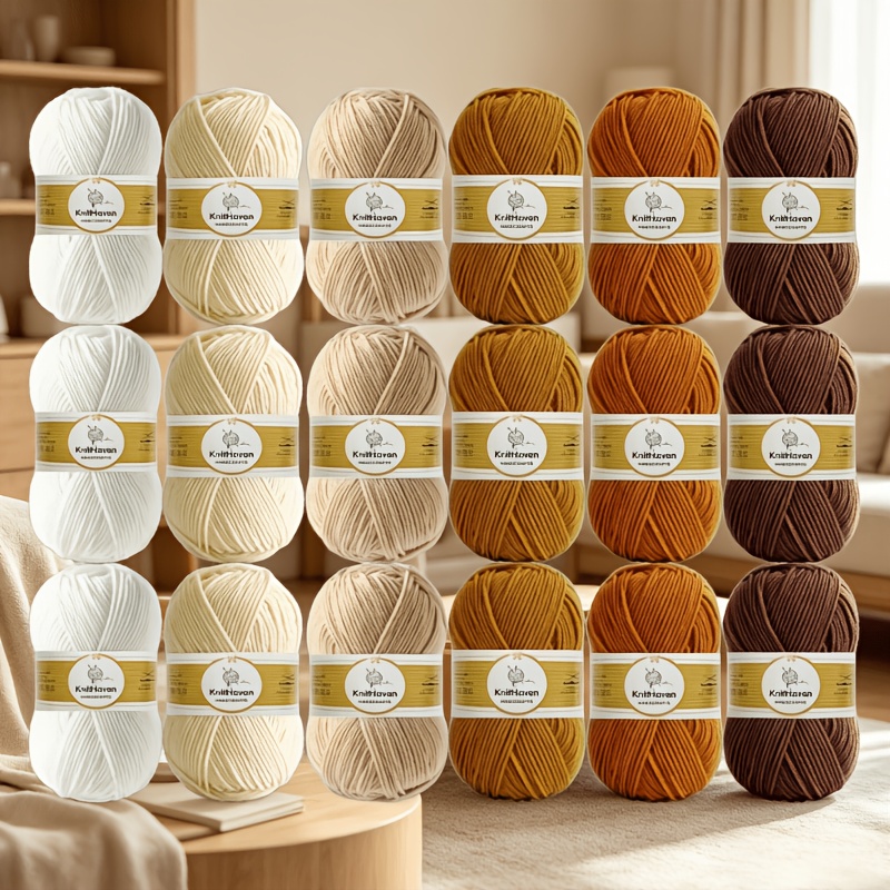 TEMU 18-ply 100% High-quality Acrylic Knitted Set, Single Ply 50g, Total Weight 900g, Gradient Color Medium-weight Knitting Yarn For Handmade Diy