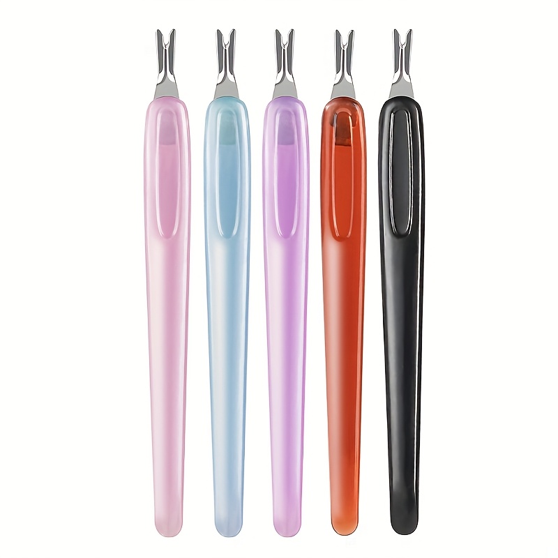 TEMU 5-teiliges Set – Zufällige Farbe – Professionelle Nagelreinigungswerkzeuge, inklusive gabelförmigem Drücker, Nagelwerkzeugen, Fußwerkzeugen
