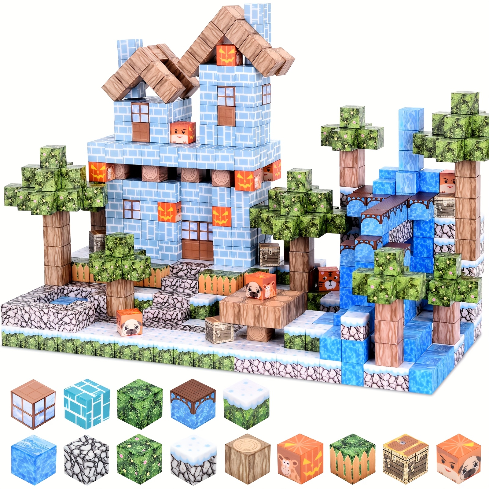 100pcs Magnetic Building Blocks Set - STEM Sensory Construction Toy for Youngsters, Green ABS Material, Perfect Birthday & Holiday Gift for Boys & Girls Ages 3-12