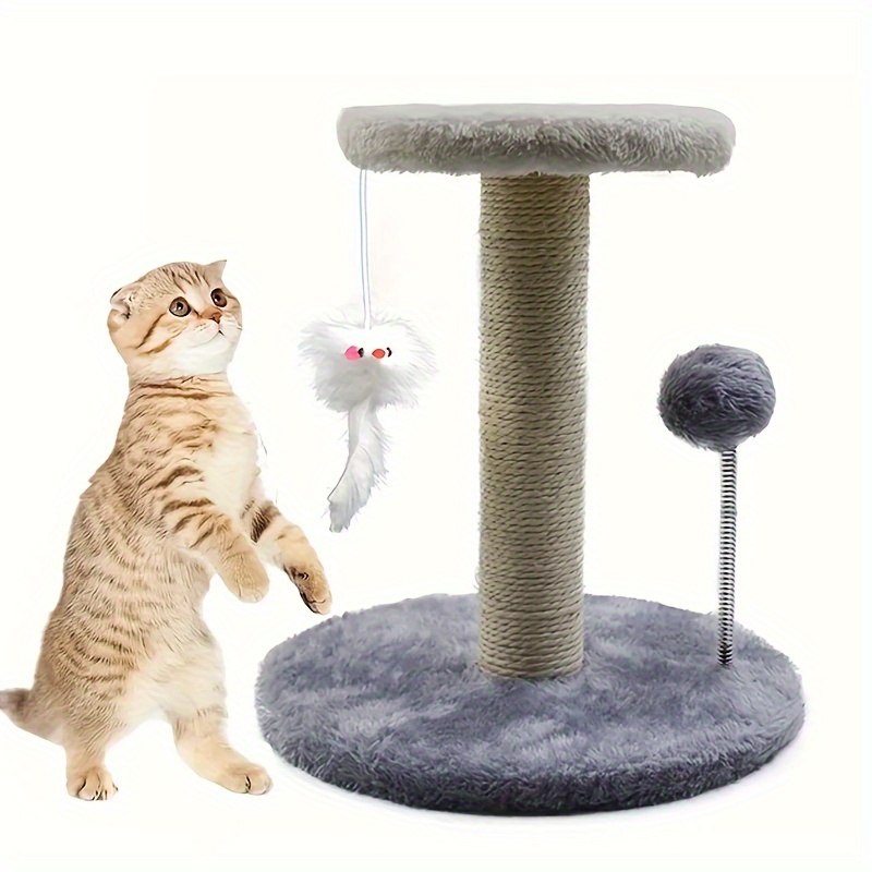 

A Climbing Frame For Cats - Perfect For Kittens, A Kitten Scratching Board With A Hanging Mouse Spring Ball, Indoor Pet Furniture, A Kitten Scratching Post