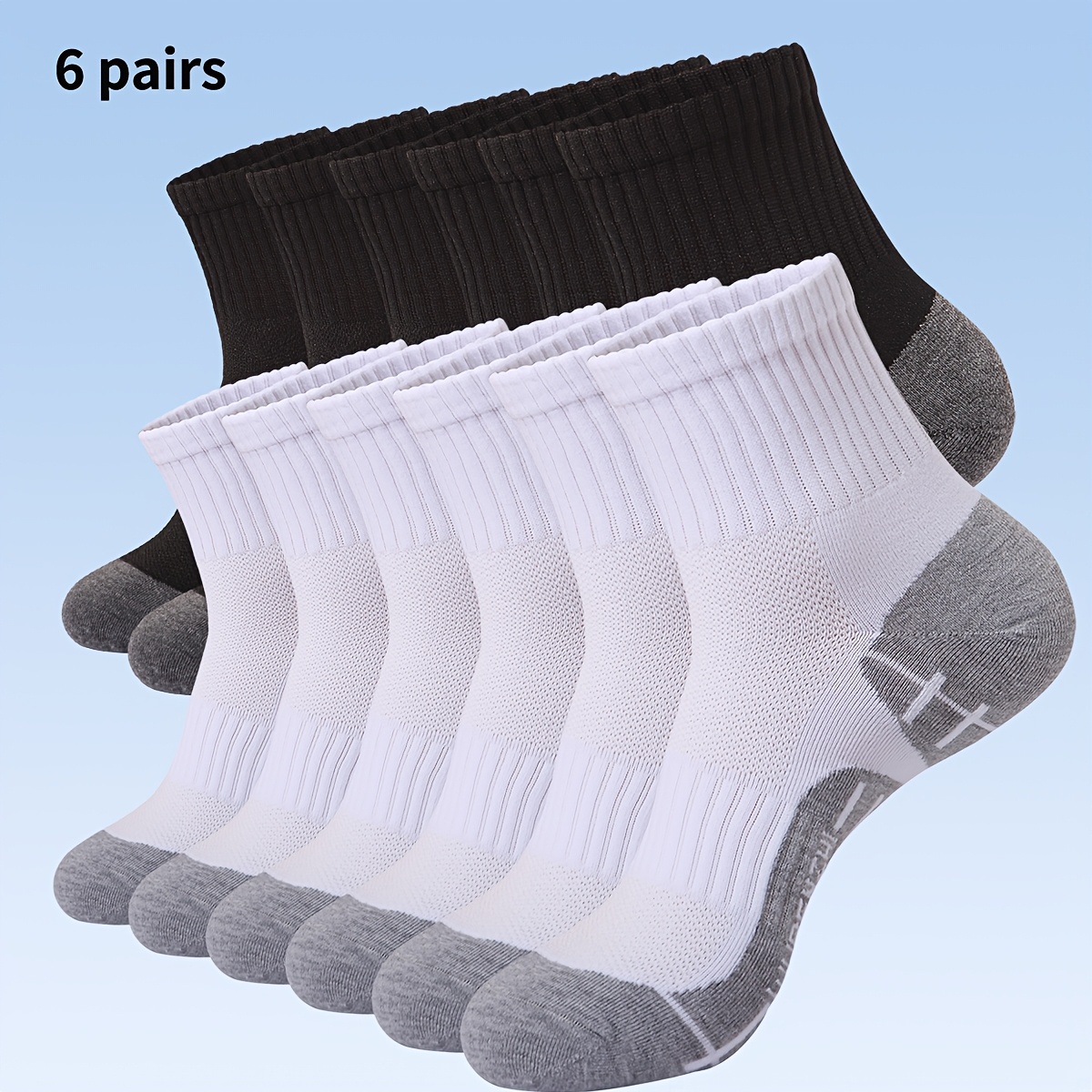 E-shop 6 Paar kurze Socken für Damen und Herren - Viertel- Style