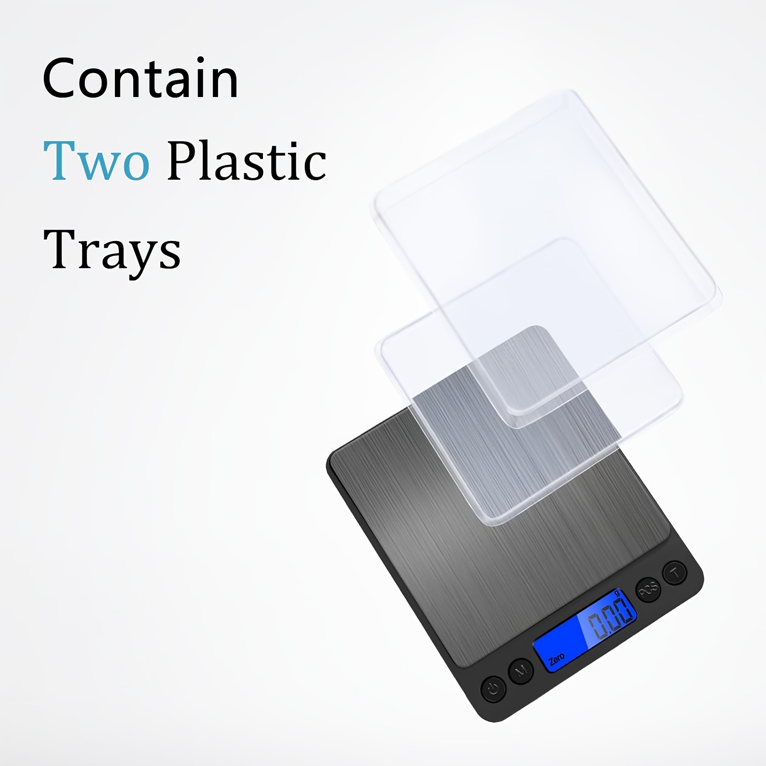 1pc Gram sized small digital food scale, 3000 grams by 0.01 grams/0.001 ounces, precise weighing, multifunctional jewelry/baking/soap kitchen scale, 6 units, tar function, LCD display