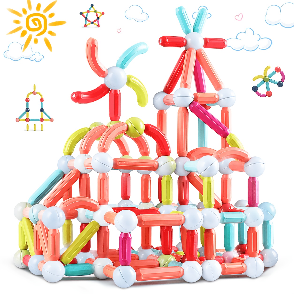 Creative Magnetic Rod Building Block Set