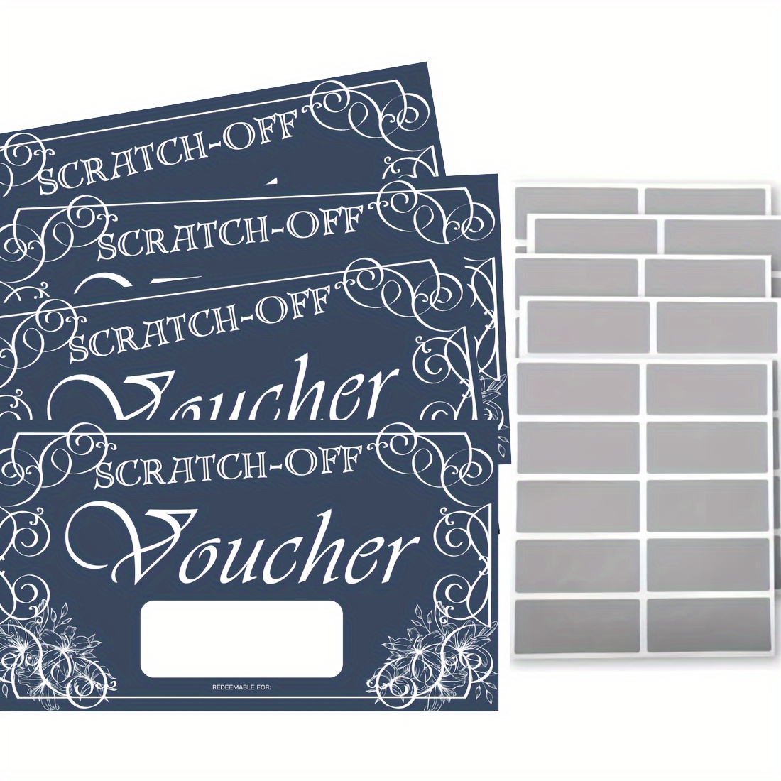

30pcs Scratch-off Cards, "voucher"card,funny Birthday Cards, Greeting Card,creative Diy Gift Card, Party Game, Holiday Supplies, Gift Coupon, Mother's Day Card, Birthday Card
