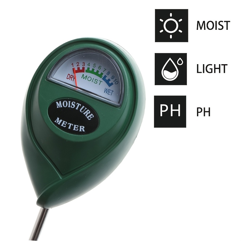 

Easy-to-read Moisture Meter With Dual Scale - No Batteries Required, Quick & Plant Watering Indicator, Plastic, Ideal For Gardeners, Moisture Level Monitoring|round | Plastic Body