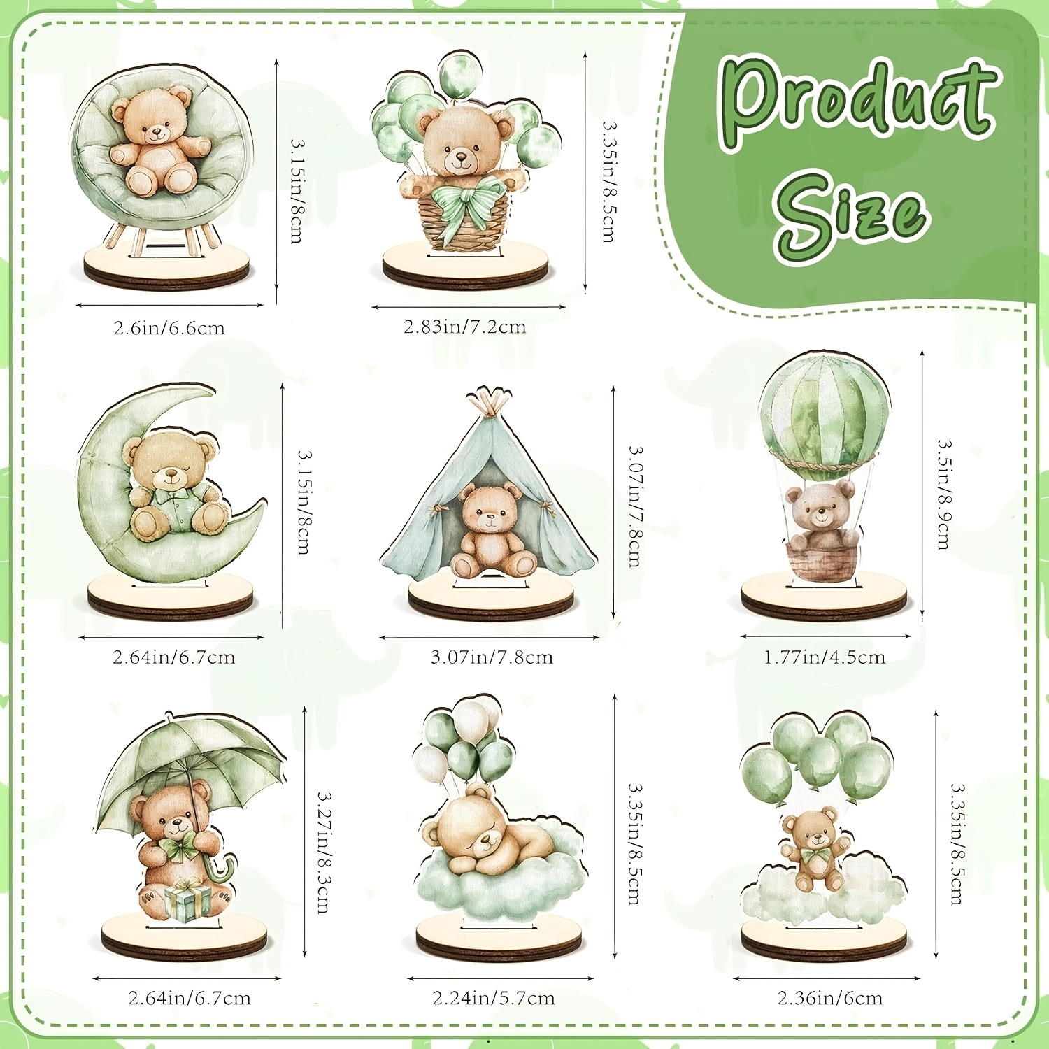 TEMU 2d Flat, 2d Flat 8pcs Small Animal Birthday Party Tabletop Decorations, Wooden Detachable Photo Prop Decorative Signs, Plaques, 2d Flat