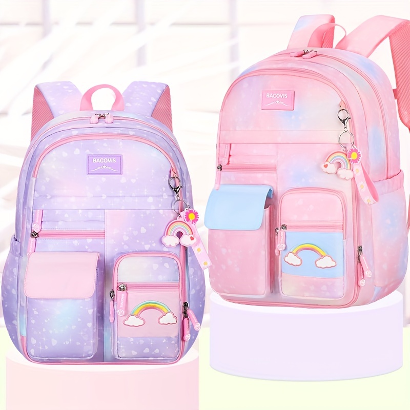 

1pc Lightweight Cute Cartoon Backpack, Large Capacity School Bag For Boys And Girls
