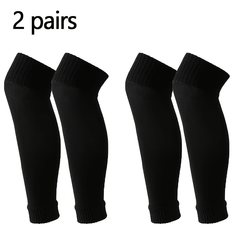 TEMU 2/6-pair Black And White Soccer Socks, Unisex Long Sports Socks, Reduces Friction, Micro-compression, Suitable For Soccer, Basketball, Cycling,