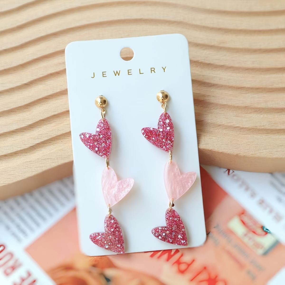 

Chic Sequin Dangle Earrings - Y2k , Acrylic, Valentine's Day & Party Gifts