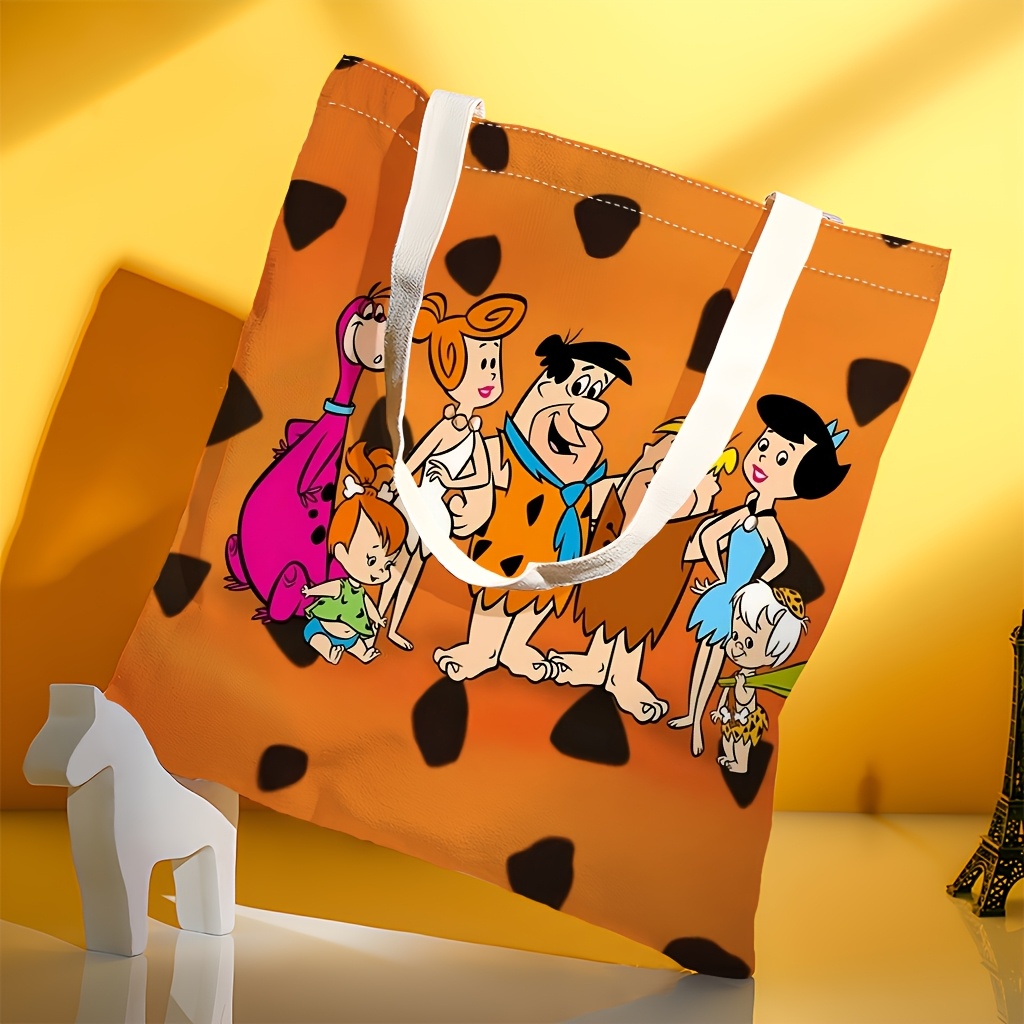 TEMU 1 ud. WB Los Pájaros de la Ruina, Bolso de Gran Capacidad Práctico con Estampado de Cara, Lavable, Plegable, Reutilizable, y Versátil, Bolso de