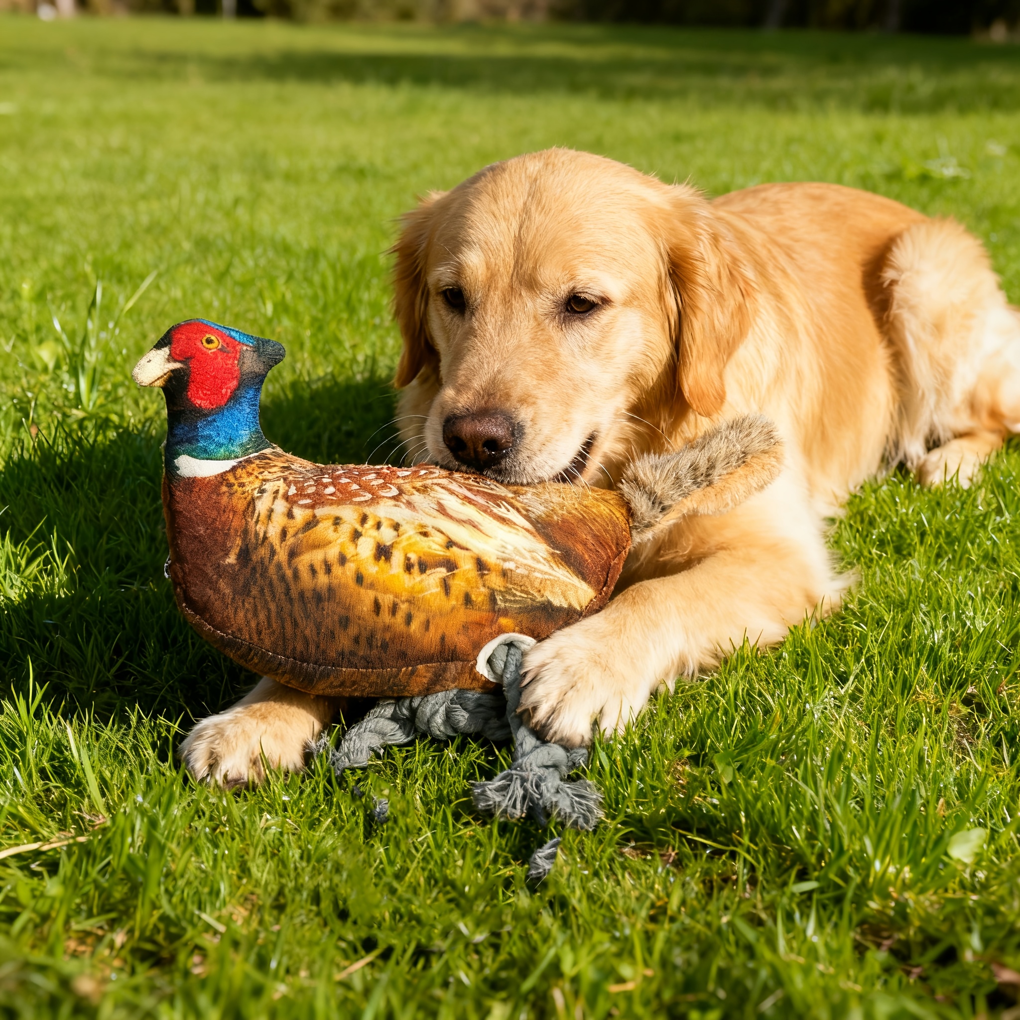 Realistic Pheasant Plush Toy, Bite-Resistant Fabric