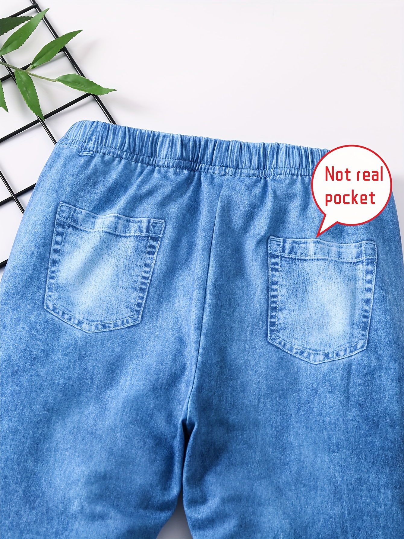 Faux Denim print Flare Pants Girls Comfy & Trendy Leggings Kids Clothes  Party Gift
