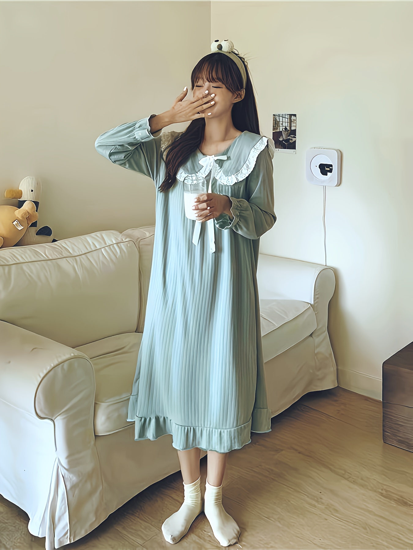 loose fitting night dress Natural Nightgown from 100% Linen main image 1