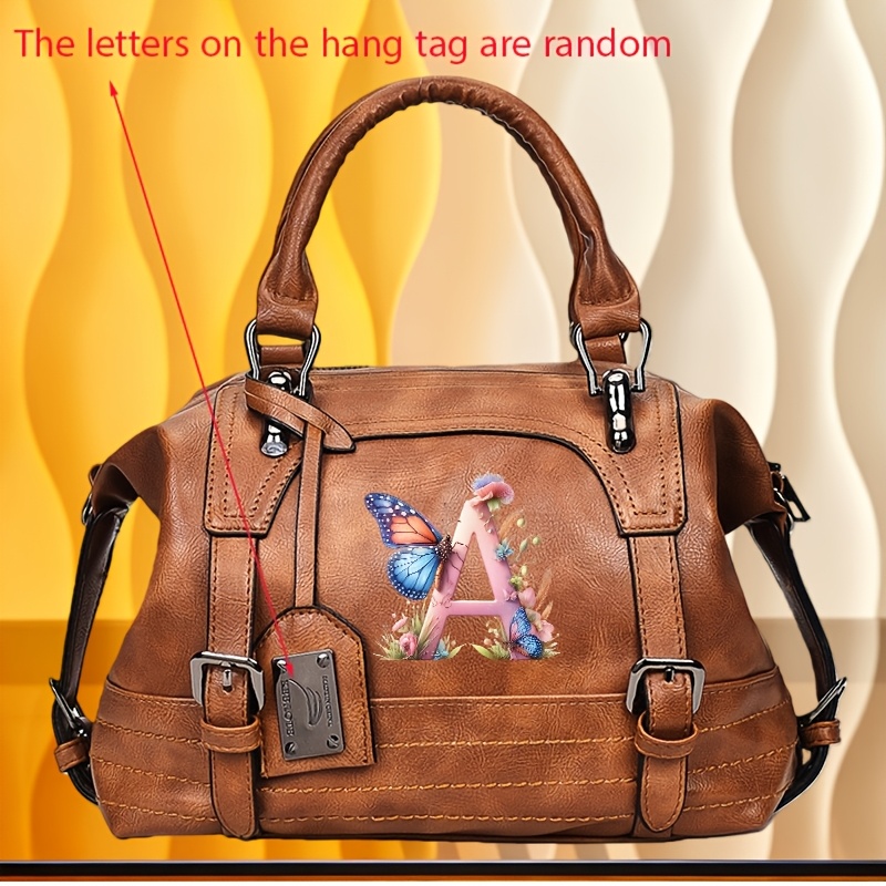 TEMU 1pc Women's Handbag Crossbody Bag Shoulder Bag, Fashion Retro Casual Bag With And Letter A Print, Large Capacity Versatile Bag For Women Daily