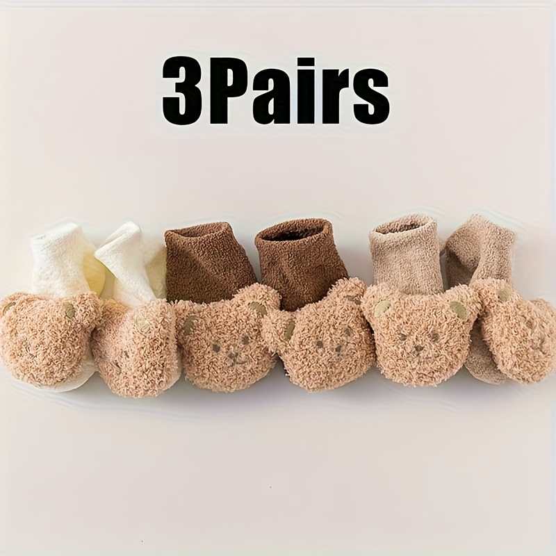 1ps/3ps Cute Velvet Message Anti Slip Ship Socks Children's Breathable And Comfortable Indoor Floor Socks